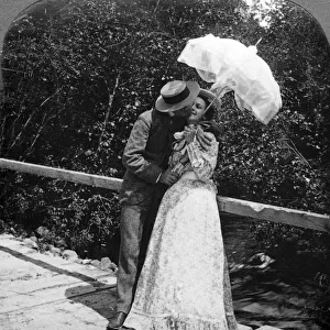 The Summer Girl and Her Sweetheart. Artist: American Stereoscopic Company