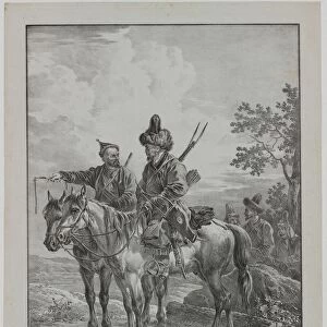 Tartars on Horseback, 1820. Creator: Aleksandr Orlowski (Russian, 1777-1832)