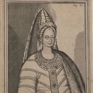 Tsarina Irina Godunova (1557-1603), the wife of Tsar Feodor I of Russia. Creator: Anonymous