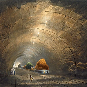 The Tunnel, Liverpool and Manchester Railway, 1833. Artist: Thomas Talbot Bury