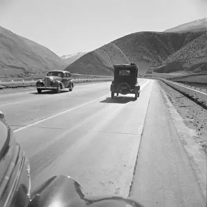 On U. S. 99. in Kern County on the Tehachapi Ridge, 1939. Creator: Dorothea Lange