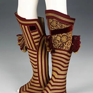 Uniform gaiters, Spanish, 1790-1820. Creator: Unknown