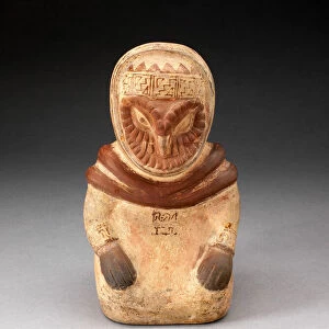 Vessel with Missing Spout in the Form of a Seated Anthropomorphic Owl, 100 B. C. / A. D. 500