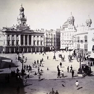 View of Cadiz with the Town Hall in 1895