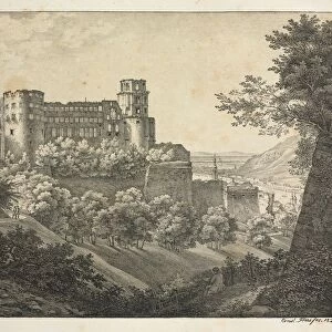 Six Views of Heidelberg Castle: Towards Northeast, 1820. Creator: Ernst Fries (German