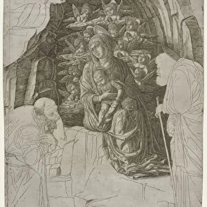 Virgin and Child in the Grotto, c. 1500. Creator: the so-called Premier Engraver (Italian)