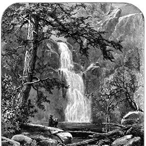 Waterfall in the Yosemite Valley, California, USA, c1875