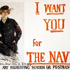 WW1 Recruitment Poster for the US Navy, 1917