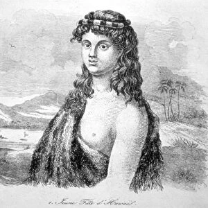 Young girl from the island of Hawaii, c1824. Artist: William Dampier