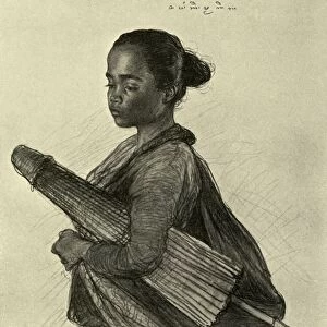 Young woman with parasol, Magalang, Java, 1898. Creator: Christian Wilhelm Allers
