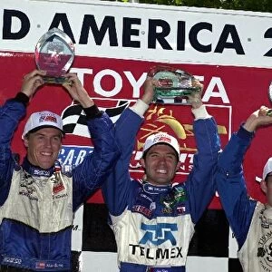 A Dorricott Racing 1-2-3 on the podium (L to R): Alex Gurney (USA) third; Luis Diaz