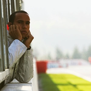 Formula One World Championship: Lewis Hamilton McLaren on the pit wall