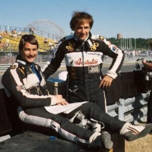 Formula One World Championship: Nigel Mansell, left, with team mate Elio de Angelis