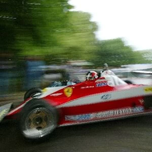 Goodwood Festival of Speed: Jacques Villeneuve drives his father Gilles Villeneuves 1978 Ferrari 312T3