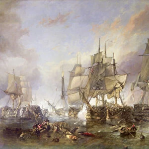 The Battle of Trafalgar 21 October 1805. After the 19th century painting by Clarkson Frederick Stanfield