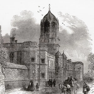 Christ Church college, University of Oxford, England, seen here in the 19th century. From Picturesque England its Landmarks and Historic Haunts, published, 1891