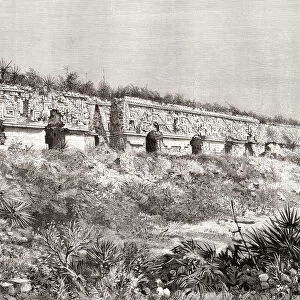 The Governors Palace, Uxmal, Mexico In The 19th Century Before Its Restoration. From Am