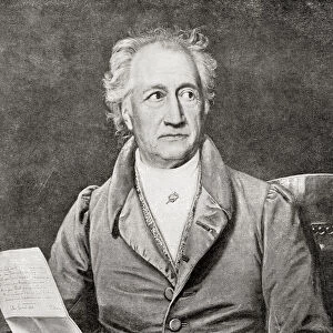 Johann Wolfgang von Goethe, 1749 - 1832. German writer and statesman. From International Library of Famous Literature, published c. 1900