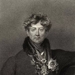 King George Iv George Augustus Frederick 1762 To 1830 King Of Great Britain And Ireland And King Of Hanover 1820 To 1830 Engraved By E Scriven From The Plate By W Finden After Sir T Lawrence From The Book National Portrait Gallery Volume Ii Published C 1835