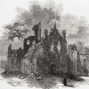 Kirkstall Abbey, Kirkstall, Leeds, West Yorkshire, England, seen here in the 19th century. From Picturesque England its Landmarks and Historic Haunts, published, 1891