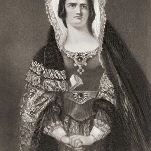 Lady Macbeth. Principal female character from Shakespeares play Macbeth. From Shakespeare Gallery, published c. 1840