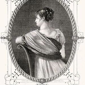 Madame RA©camier, Jeanne FranAzoise Julie AdA©laAOde Bernard, Mme RA©camier Aka Juliette(1777-1849) Celebrated French Beauty. Engraved By Hebert After E. Viollat. From Histoire De La Revolution Francaise By Louis Blanc