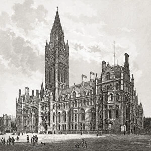 Manchester Town Hall, Manchester, England In The Late 19Th Nineteenth Century. From Our Own Country Published 1898