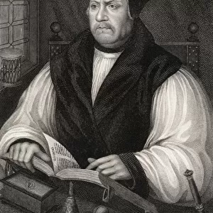 Matthew Parker 1504-1575. Anglican Archbishop Of Canterbury 1559-75. From The Book "Lodges British Portraits"Published London 1823
