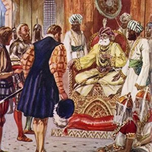Vasco Da Gama Visiting The Rajah Of Cannanore, India In 1498. Vasco Da Gama, 1St Count Of Vidigueira, C. 1460 Or 1469 To 1524. Portuguese Explorer. From The Great Explorers Columbus And Vasco Da Gama