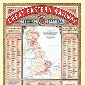 Old Map of the Great Eastern Railway 1887