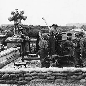 5th Army Bofors gun in the grounds of King Victor Emanuels palace at Caserta