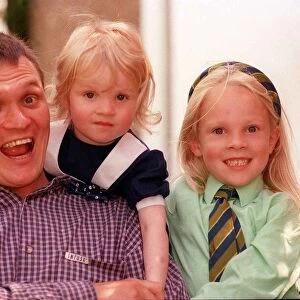 Actor Douglas Sannachan with daughters Rhona and Heather June 1998