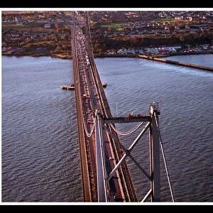Aerial view of the Forth Road Bridge November 1998