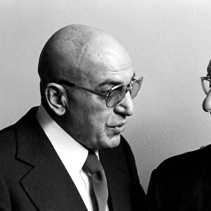 American actor Telly Savalas (left) who plays Kojak in the television series