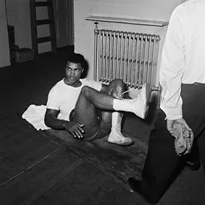 American boxer Cassius Clay Aka (Muhammad Ali) training for his non title bout against