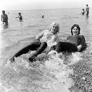 Beach scenes at Brighton. Sylvia Worsford and Margaret Kenneavy. June 1960 M4299