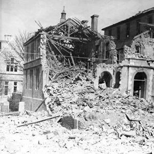 Bomb damaged Blind Institution, North Hill, Plymouth 1st May 1941