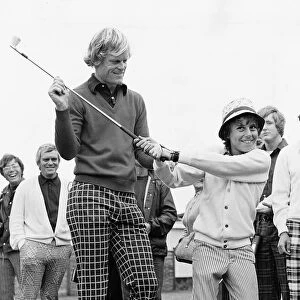 British Golf Open runner up Johnny Miller instructs John Stickle