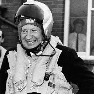 Edward Ted Heath British Prime Minister before taking a helicopter trip to Devonport