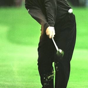 Ernie Els plays out of the rough on the 18th October 1998 during the 1998 World