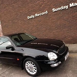 FORD SCORPIO saloon March 1998 SDR 11 parked outside Daily Record Sunday