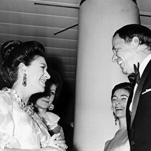 Frank Sinatra with princess Anne at the royal festival hall