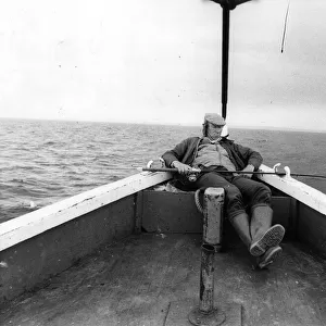 Jack Charlton grabs a quick snooze whislt enjoying an afternoon fishing
