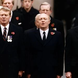 John Major Prime Minister on Remembrance Day with Neil Kinnock