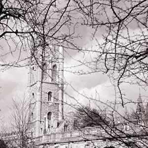 Magdalen College Tower and bridge at Oxford Circa 1950