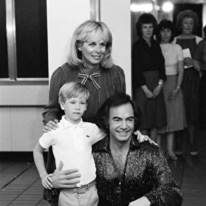 Neil Diamond with son Micha and wife Marcia, pictured at the National Exhibition Centre