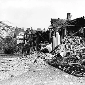An old folks home in Hull lies in ruins after being bombed during a WW2 air raid 1941