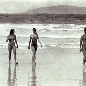 Prince Charles on the beach with friends in Australia, March 1979