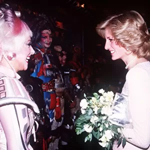 Princess Diana with Stephanie Lawrence at "The Starlight Express"