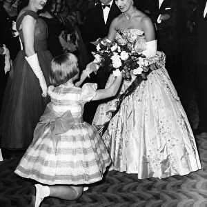 Princess Margaret May 1958 at the Odeon Theatre, London for the premiere of Sophia